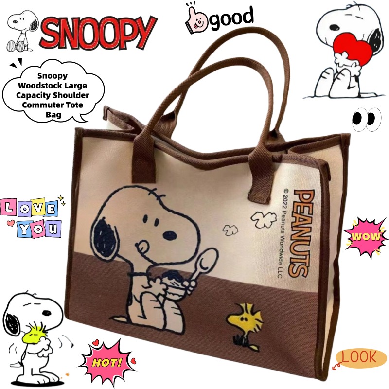 Anime Tote Bag - Snoopy Woodstock Cartoon Large Capacity Shoulder