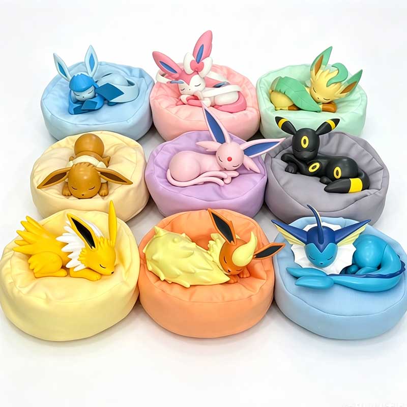 9pcs Anime Pokémon Eevee Figur - Pokemon Anime Merchandise ulasan dan harga