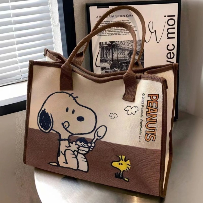 Snoopy Woodstock Cartoon Large - Anime Tote Bag ulasan dan harga